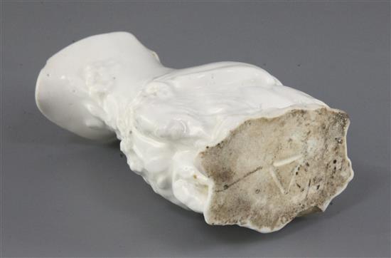 An unusual Chelsea goat jug, circa 1745, height 11 cm , old repair to handle, slight losses